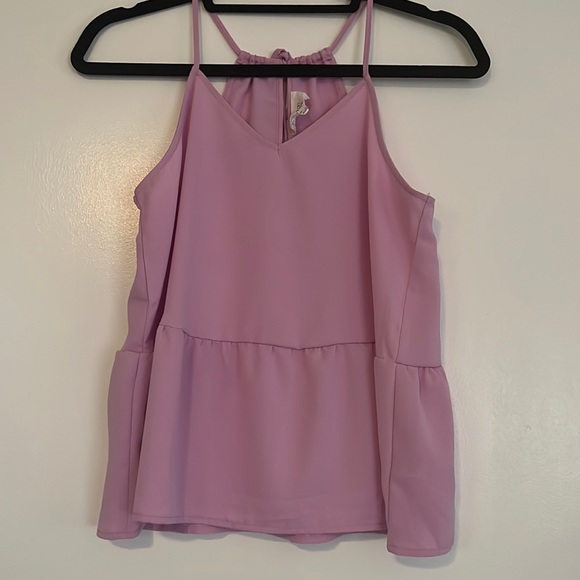 Olive & Oak Ruffle Spaghetti Strap Sleeveless Top size Small - Picture 2 of 8